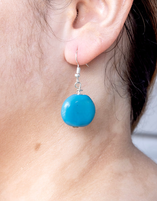 Kazuri Earrings - Turquoise