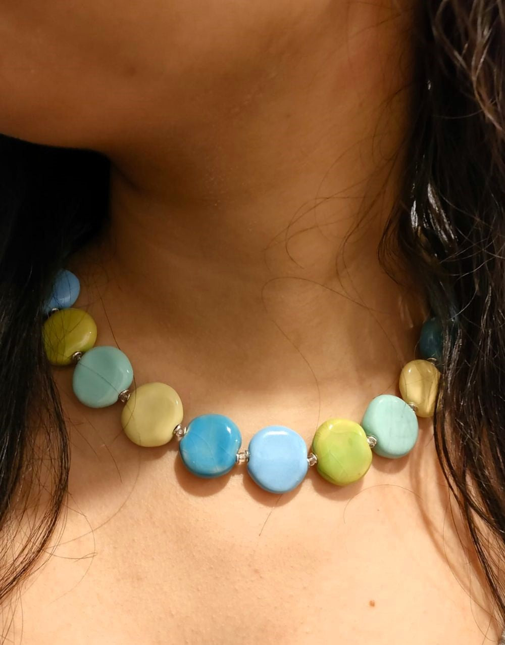 Kazuri Necklace - Mint