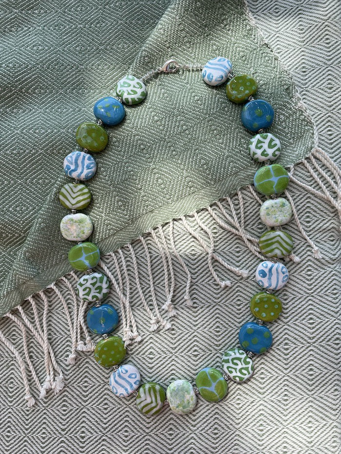 Almaz Wrap (Mint) & Kazuri Necklace (Abby) Bundle