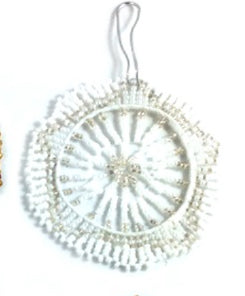 Christmas African Medallion - White