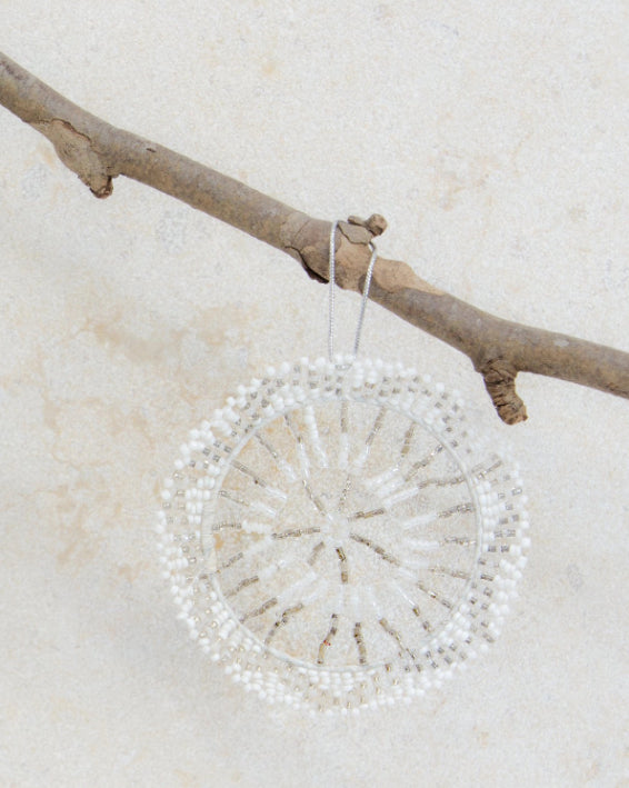 Christmas African Medallion - White
