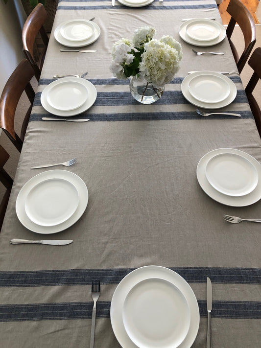 Tablecloth Sanetti Stone/Navy