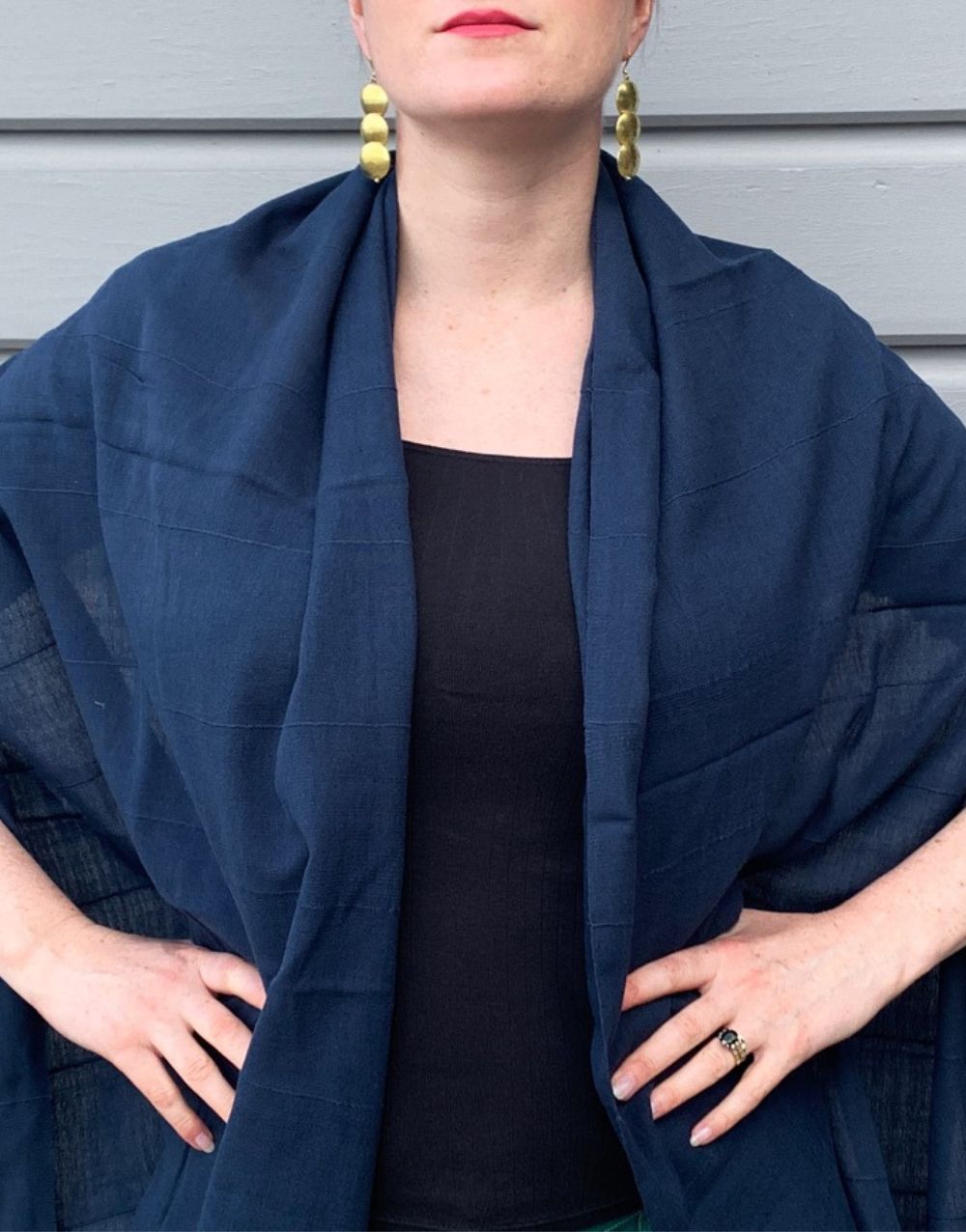 Maraki Shawl - Midnight Blue