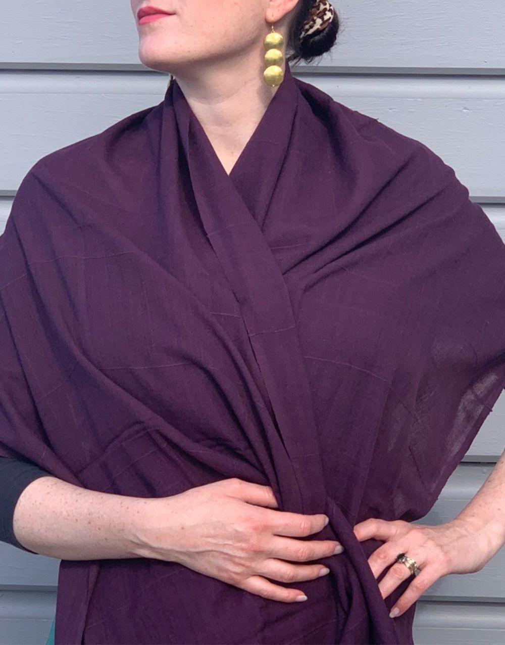 Maraki Shawl - Plum