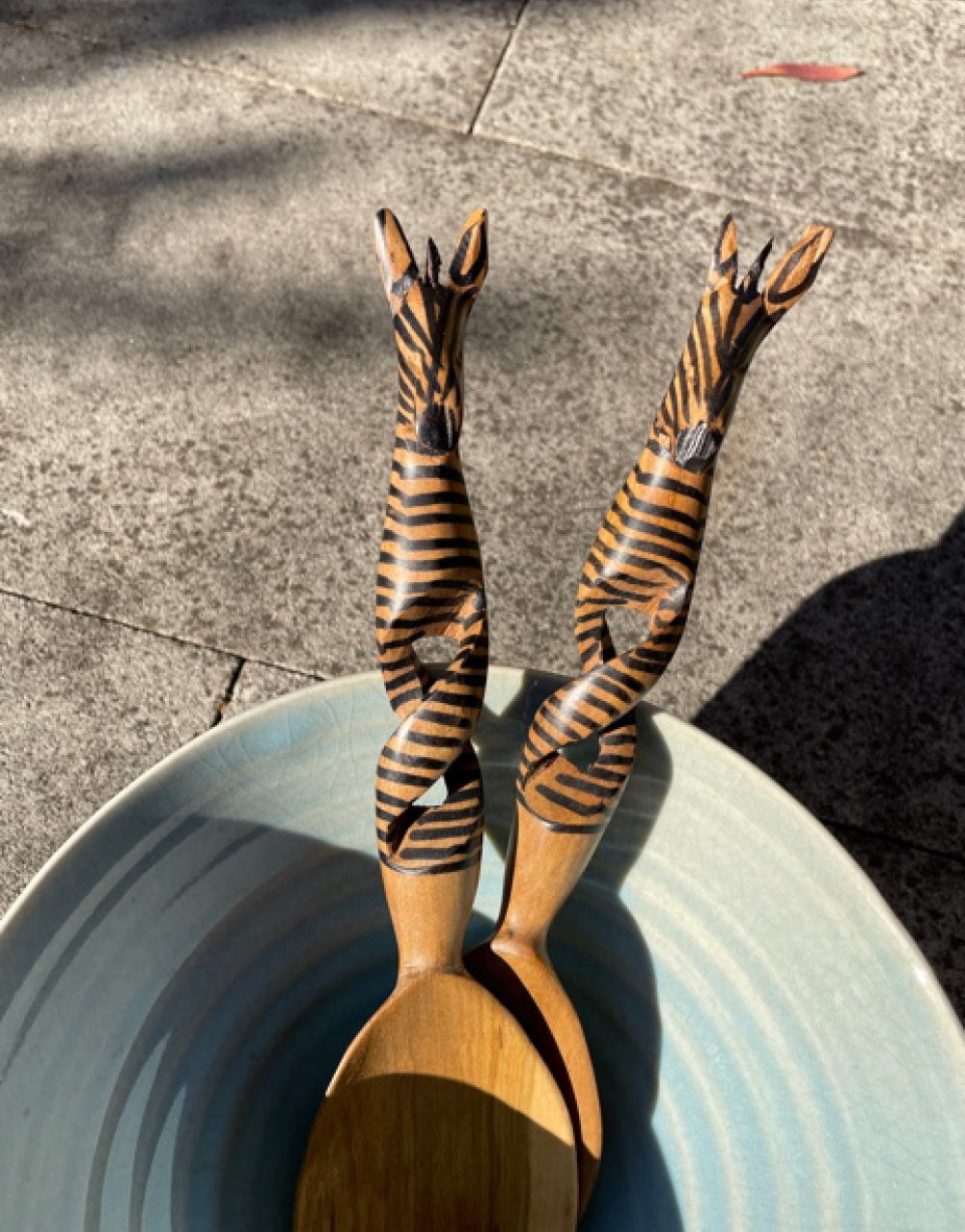 Salad Servers Long - Zebra