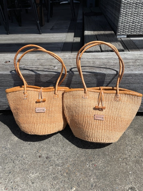 Sisal Bag (Sand) & Mariam Scarf (Stone) Bundle