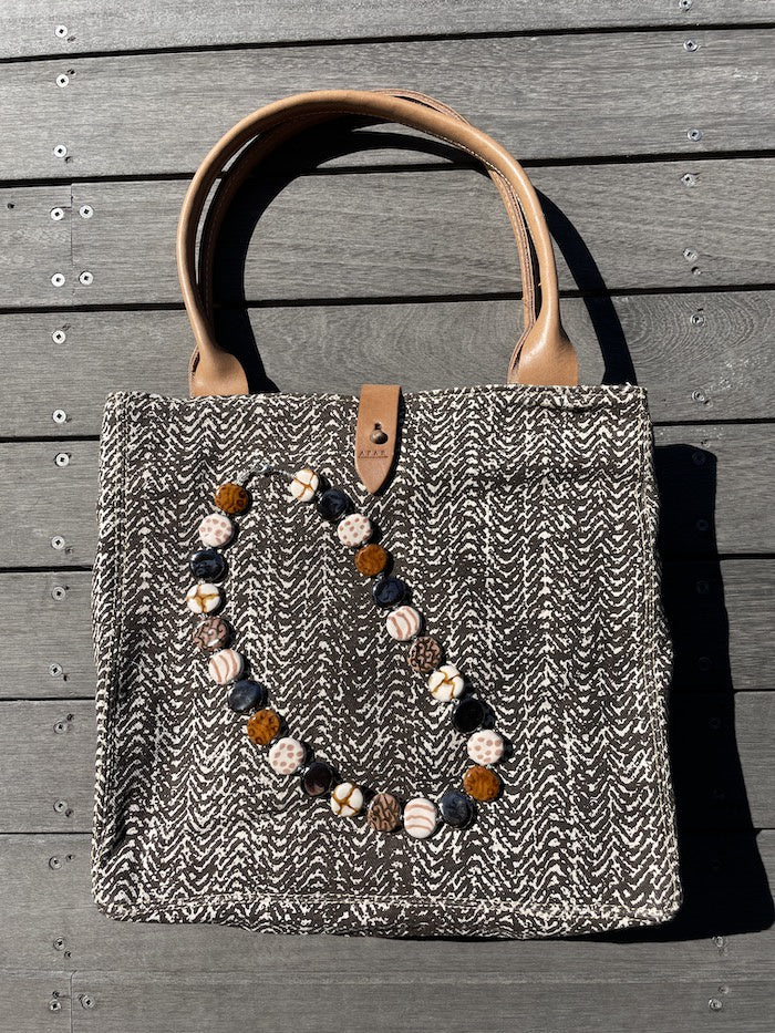 Safari Tote (Tread) & Kazuri Wintersun necklace Bundle
