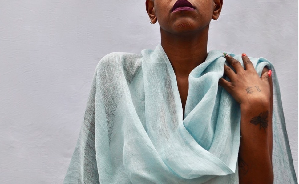 Telba Shawl - Ice Blue