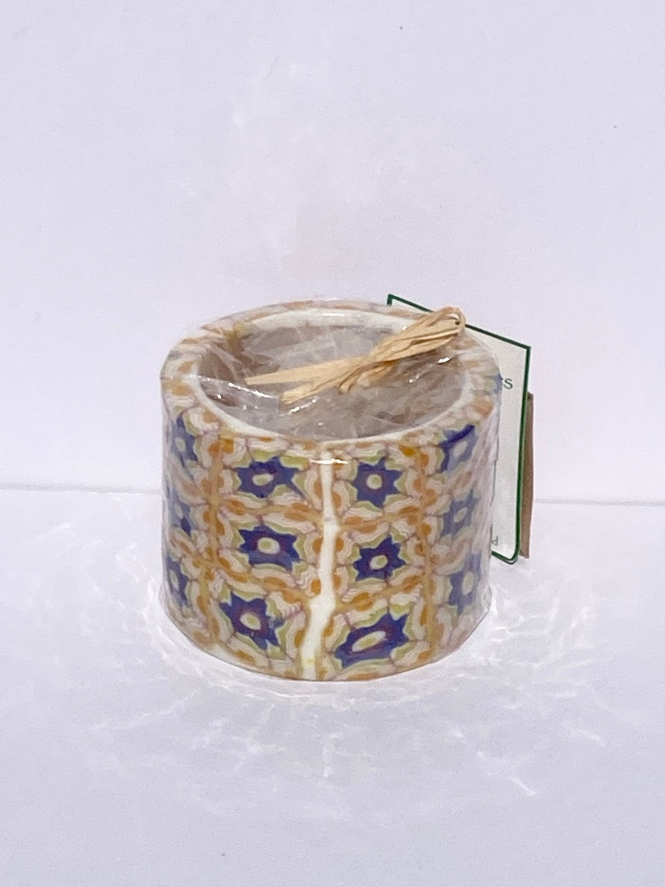 soy-tealight-soy wax-african summer-yellow-blue-candle-handmade-eswatini