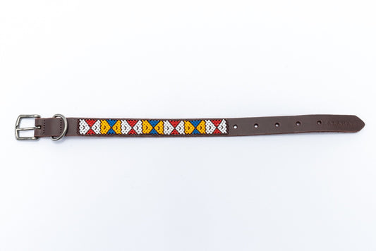 Beaded Dog Collar - 45cm Bow Tie