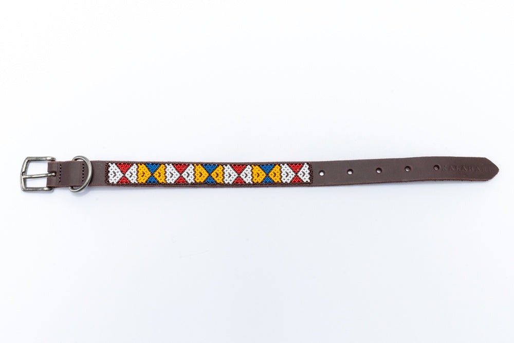 Beaded Dog Collar - 55cm Bow Tie