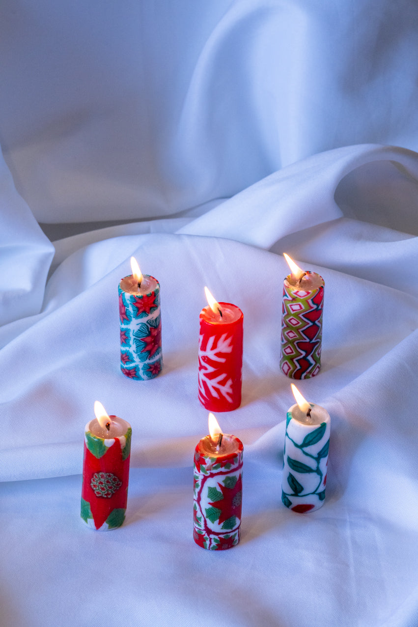 Christmas Candles - Set of 6