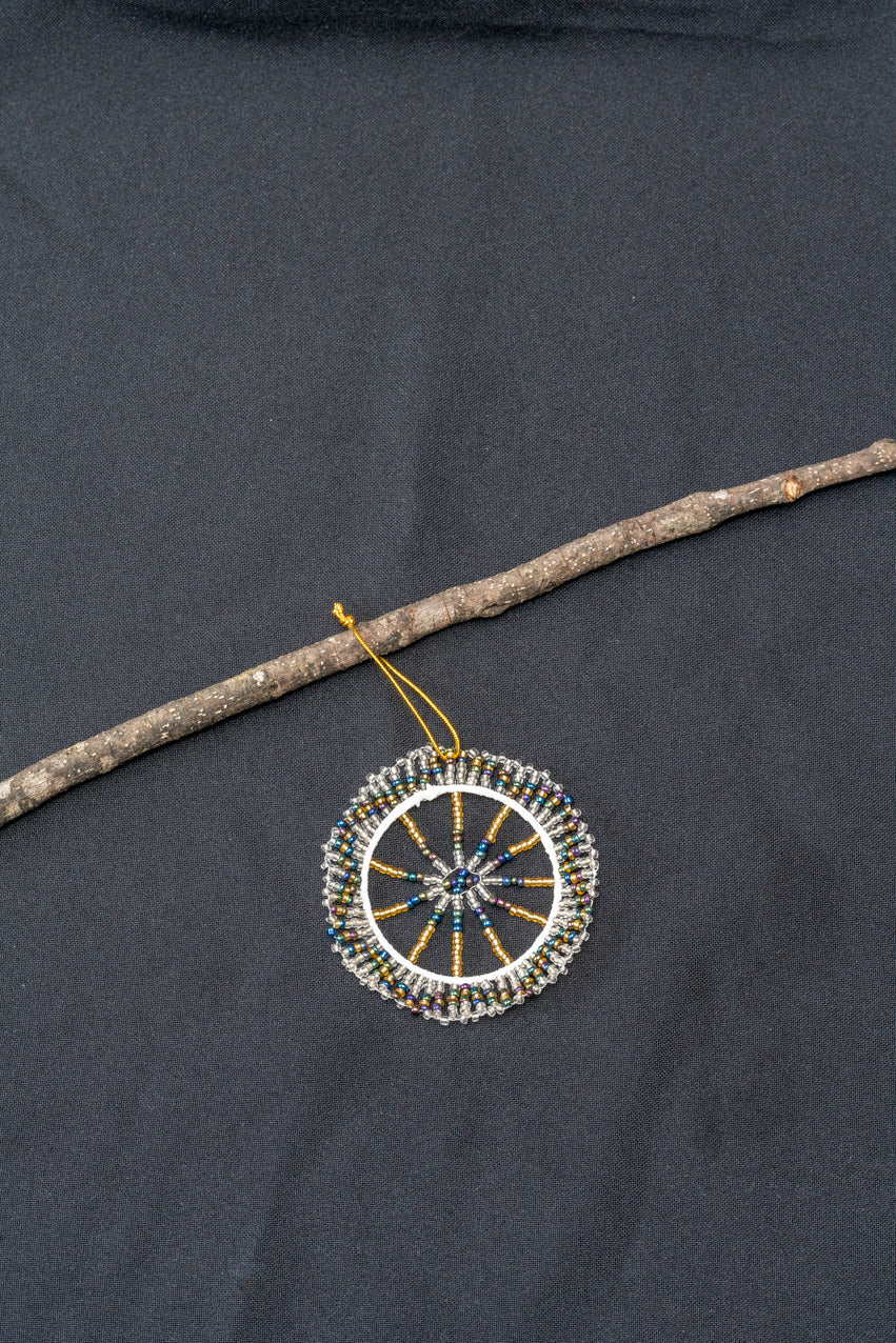 Christmas African Medallion - Blue & Gold