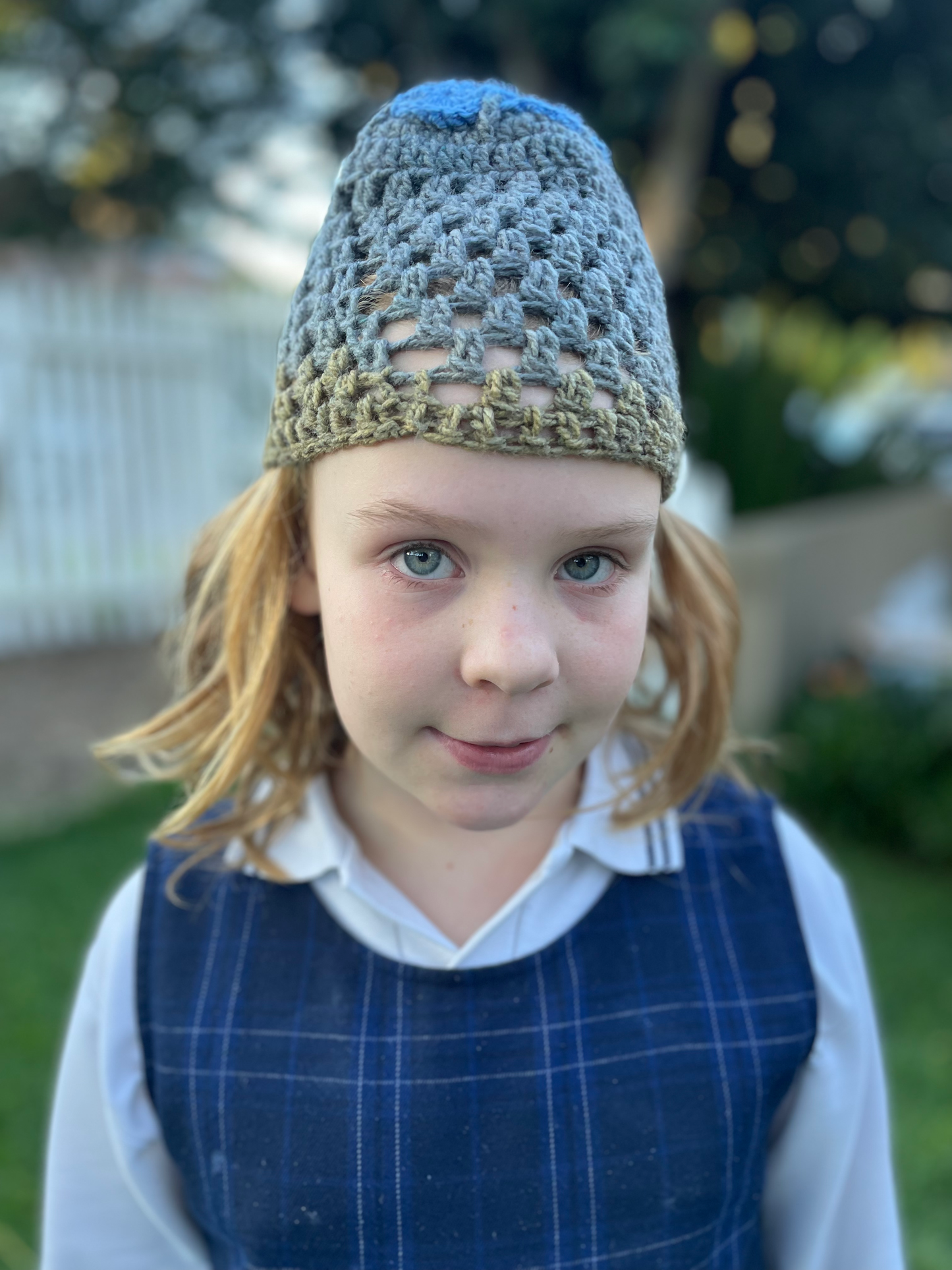 Kid's Beanie - Grey & Blue