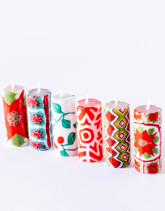 Christmas Candles - Set of 6