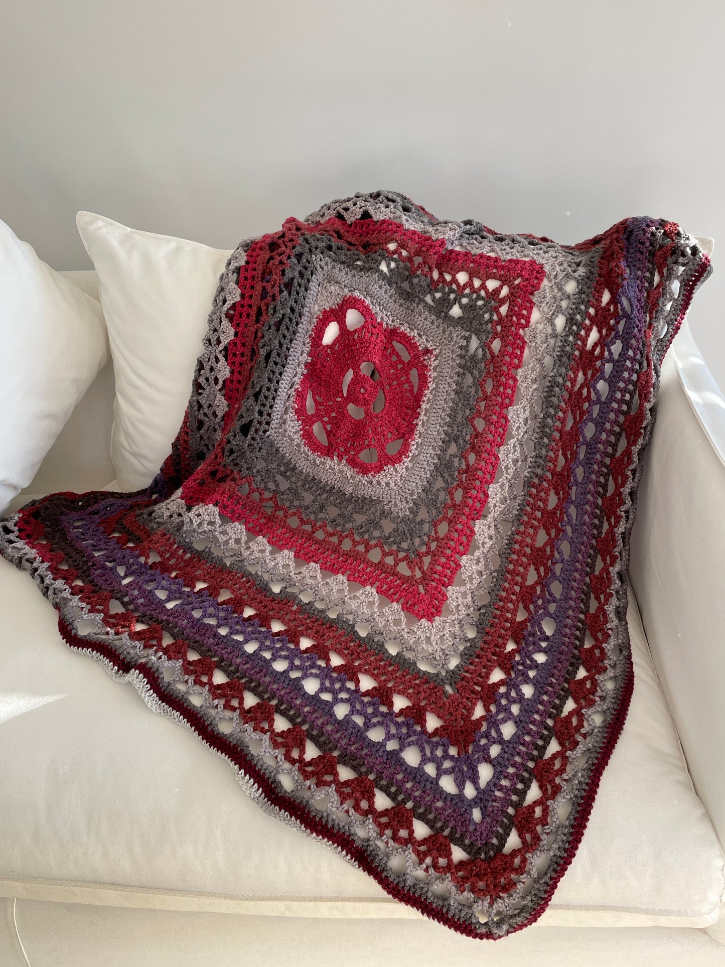 Hamlin Blanket - Purple & Grey with Sparkle