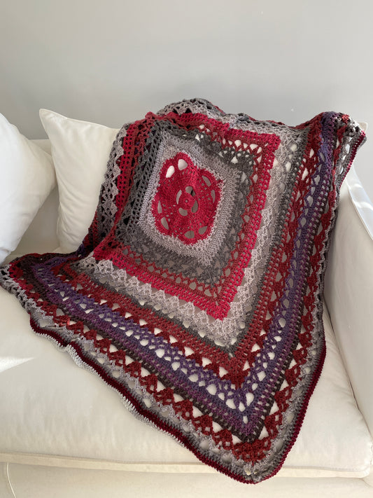 Hamlin Blanket - Purple & Grey with Sparkle