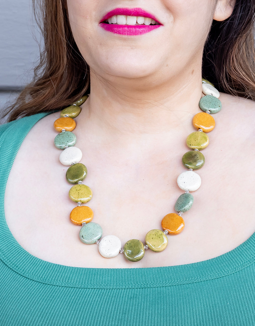 Kazuri Necklace - Stones