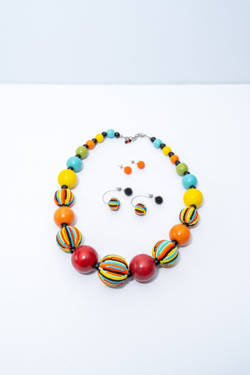 Beaded Earring Set - Liquorice