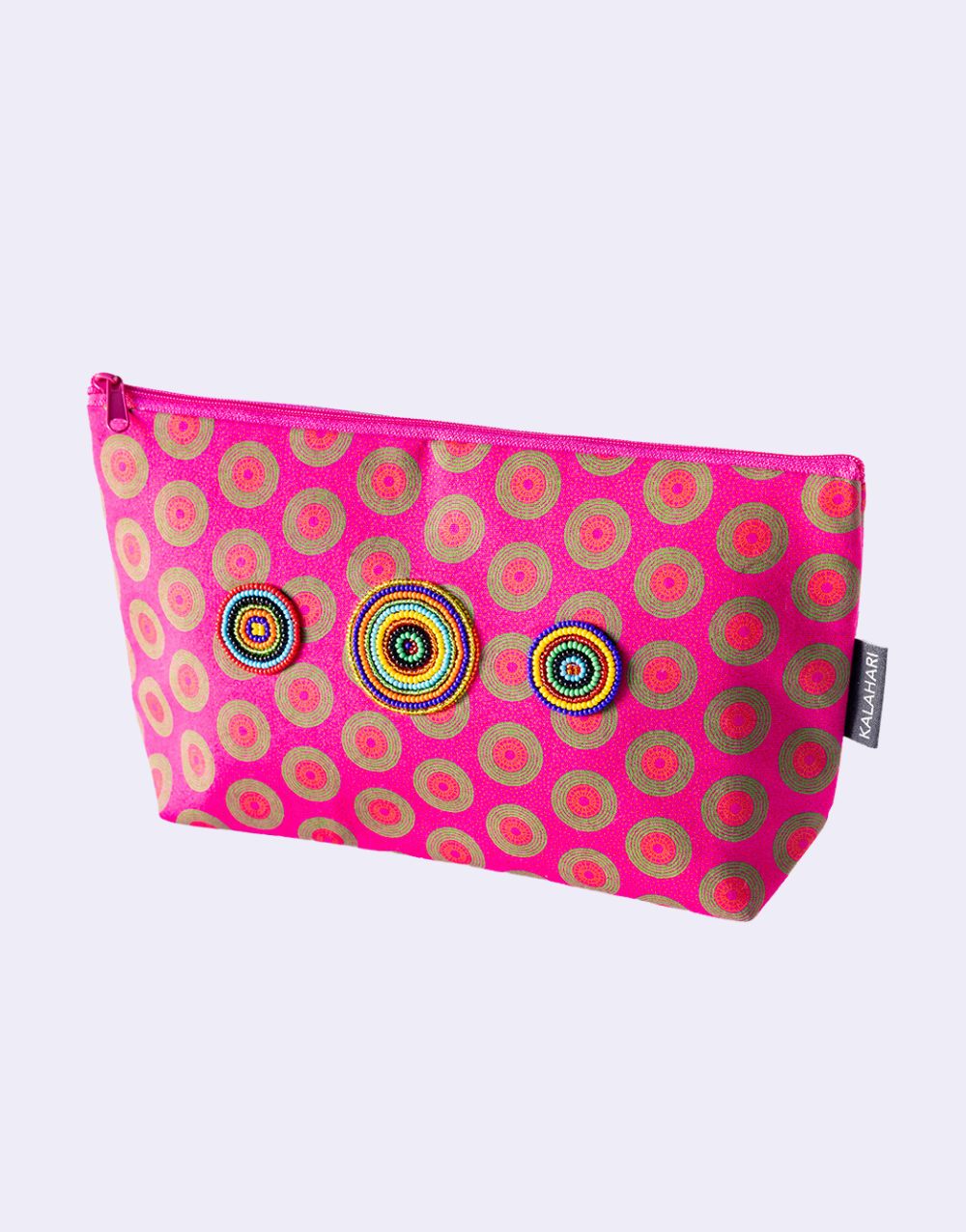 Shweshwe Zip Purse - Magenta