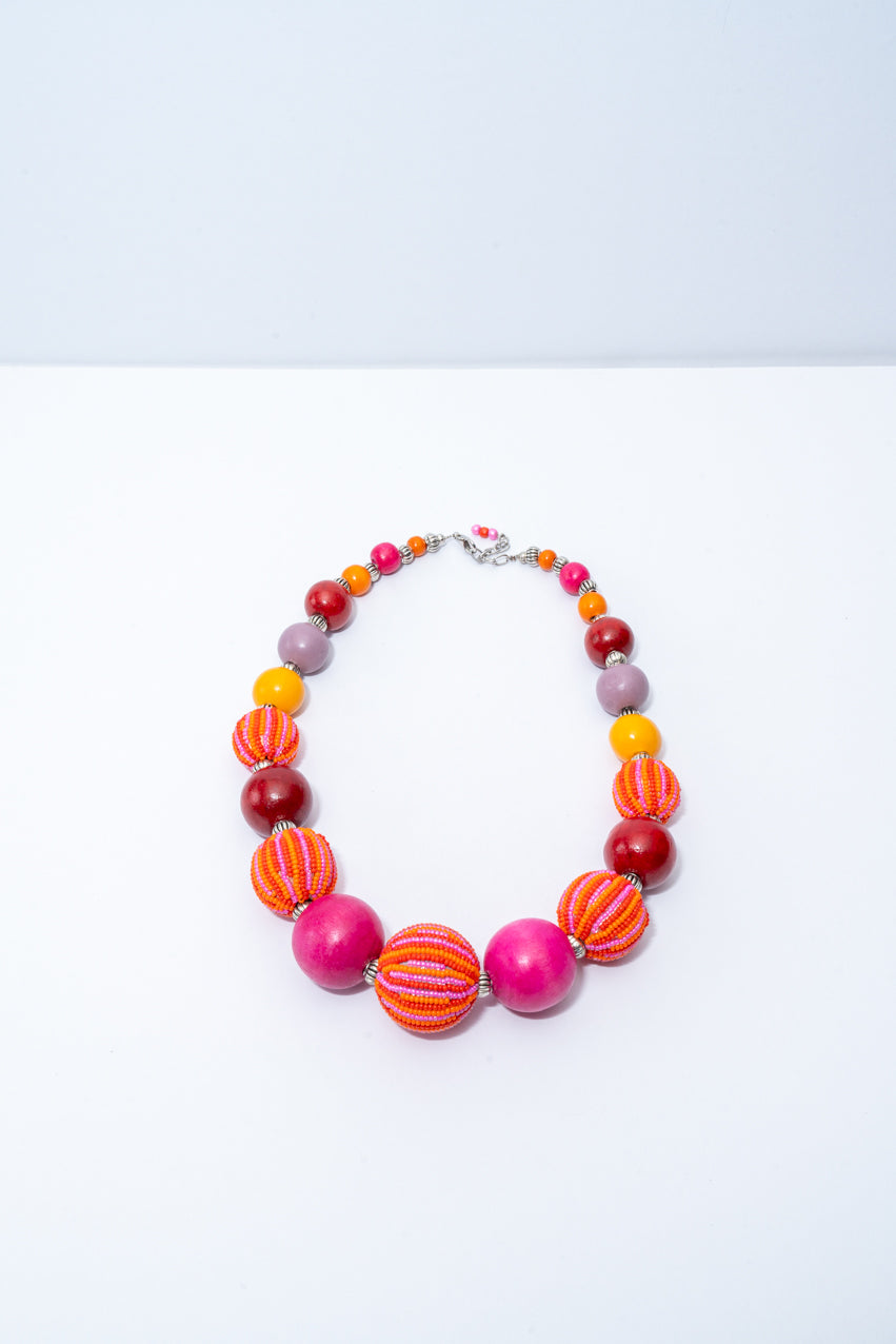 Bubble Necklace - Pink & Orange