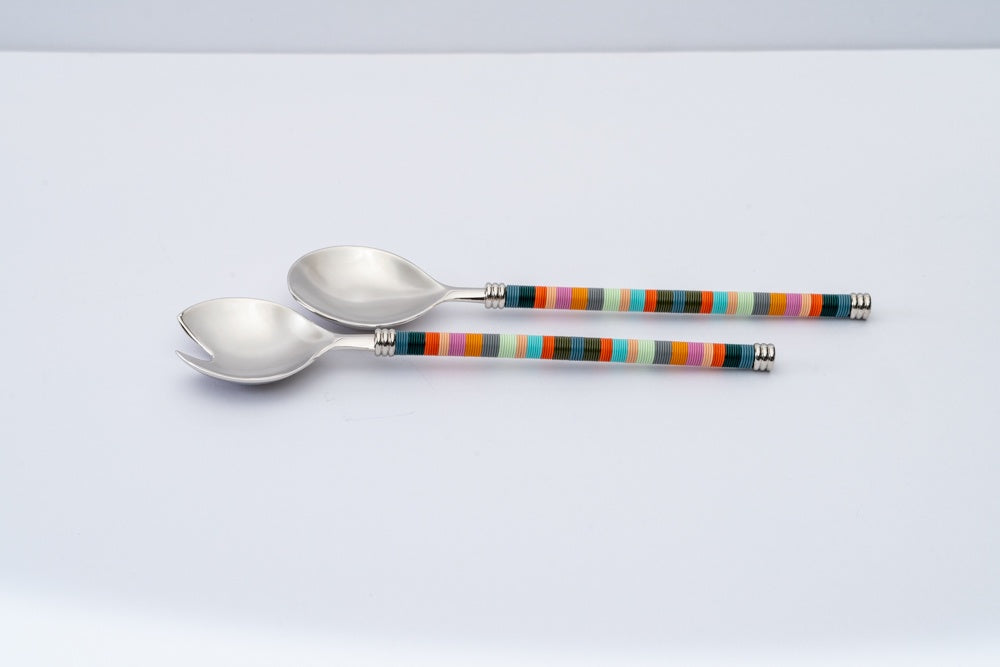 Telephone Wire Salad Servers - Multicolour