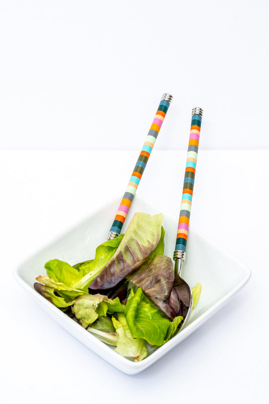 Telephone Wire Salad Servers - Multicolour