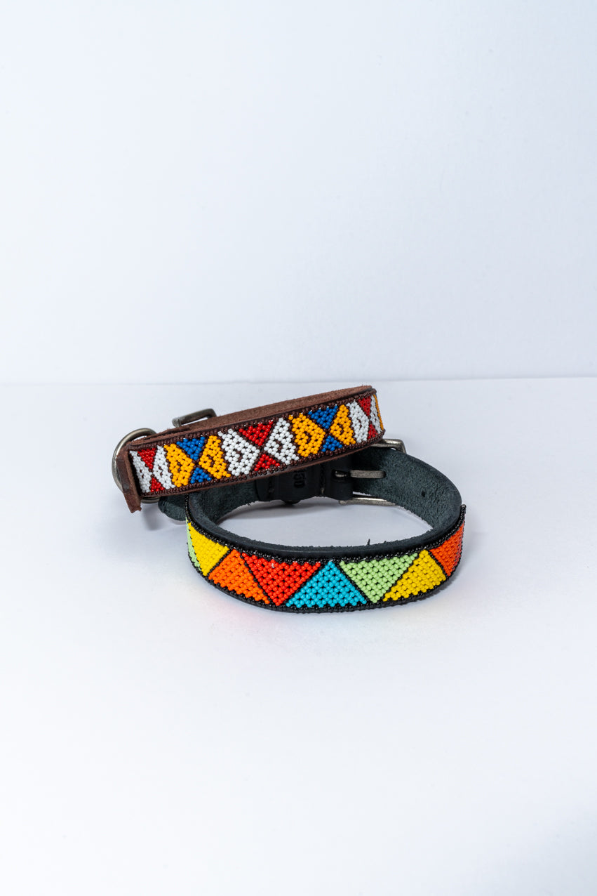 Beaded Dog Collar  - 45cm Triangle