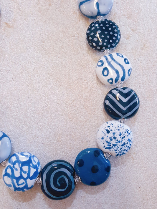 Kazuri Necklace - Deepwater
