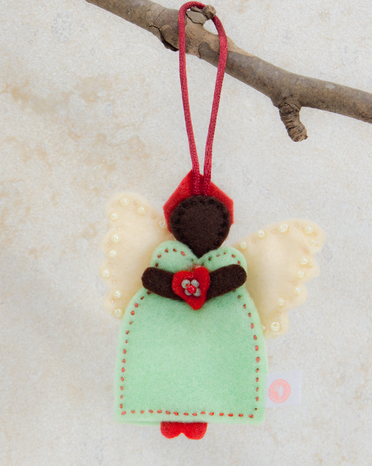 Christmas Angel Heartfelt - Green