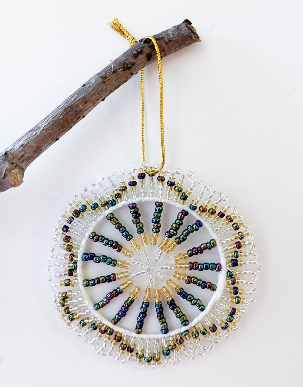 Christmas African Medallion - Blue & Gold