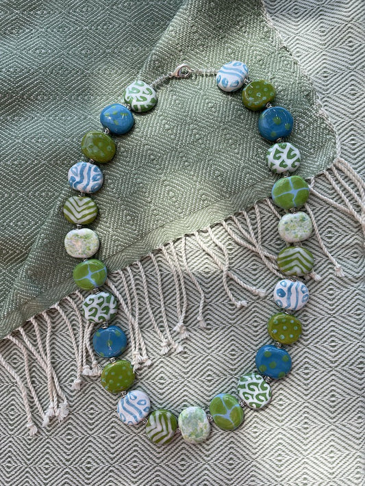 Almaz Wrap (Mint) & Kazuri Necklace (Abby) Bundle