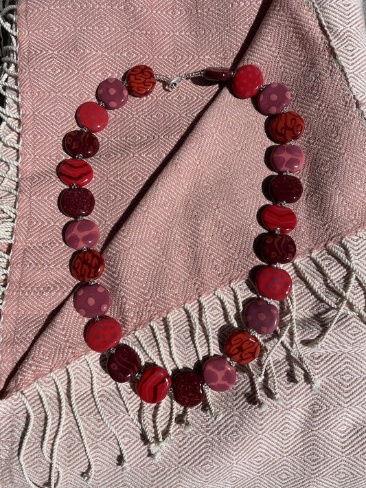 Almaz Wrap (Pink) & Kazuri Necklace (Rose) Bundle