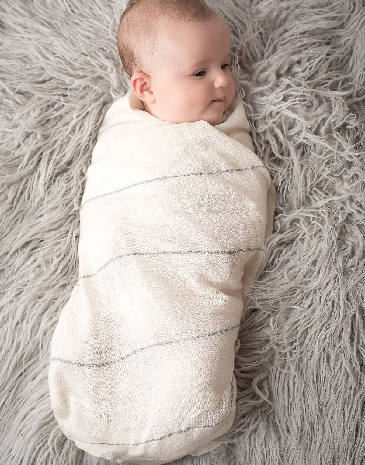 Baby wrap - silver stripe