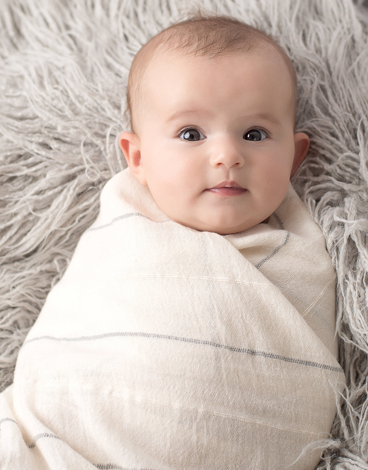 Baby wrap - silver stripe