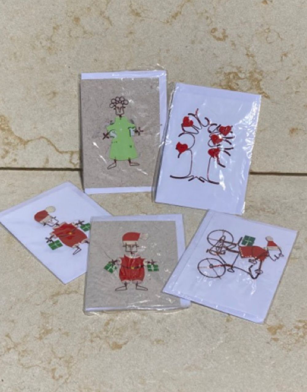 Handmade Christmas Cards - Pack of 5