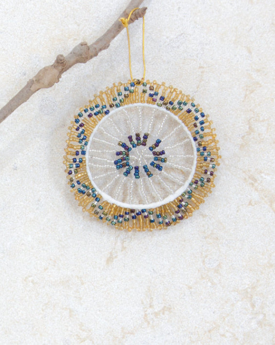 Christmas African Medallion - Blue & Gold