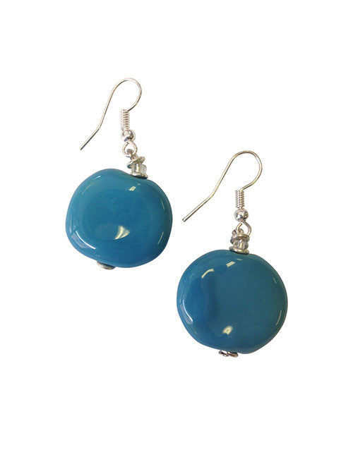 Kazuri Earrings - Turquoise