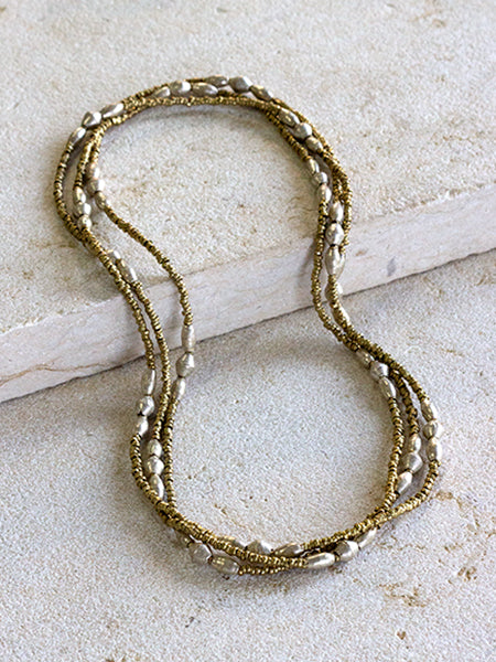 ethiopia-beads-artillery shells-artisan-handmade-entoto mountain-necklace-jewellery-gold