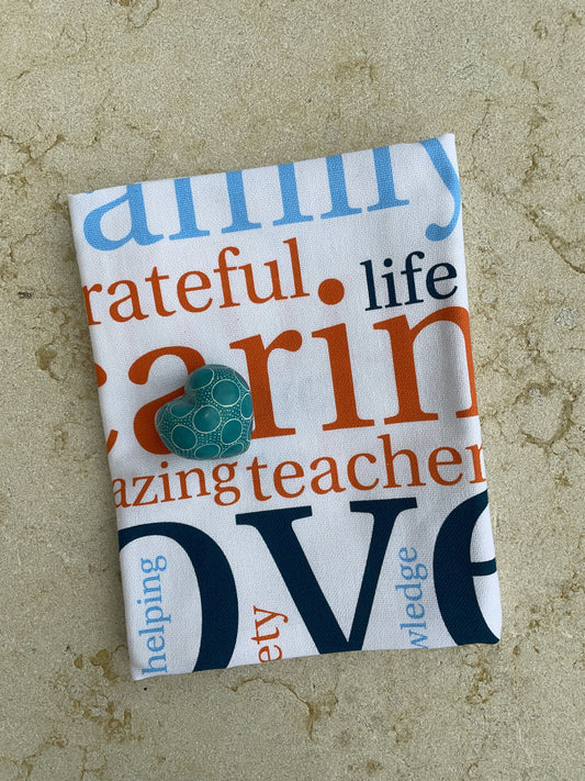 Wonderful Words Tea Towel & Kisii Heart Bundle