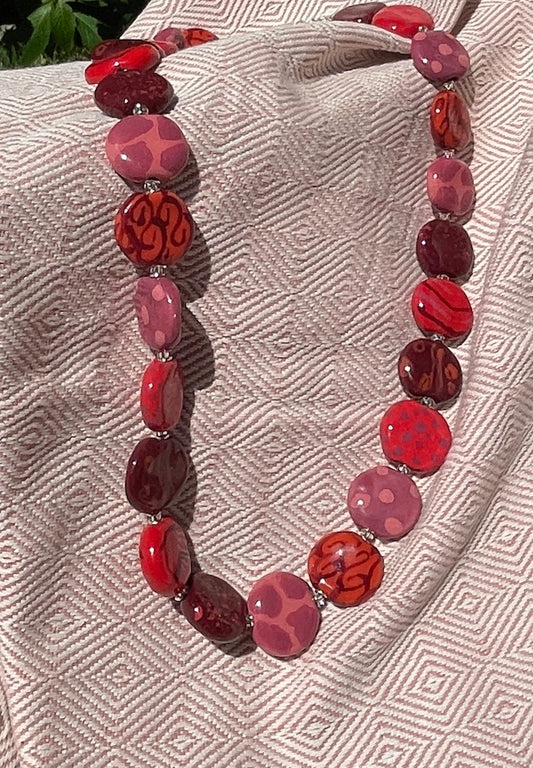 Almaz Wrap (Pink) & Kazuri Necklace (Rose) Bundle