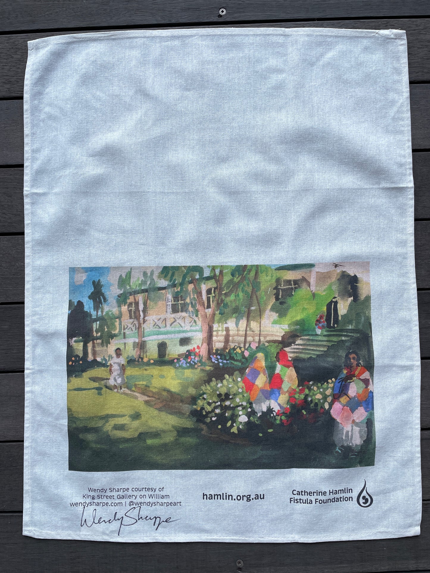 Special signed Wendy Sharpe Tea-Towel - 3 only
