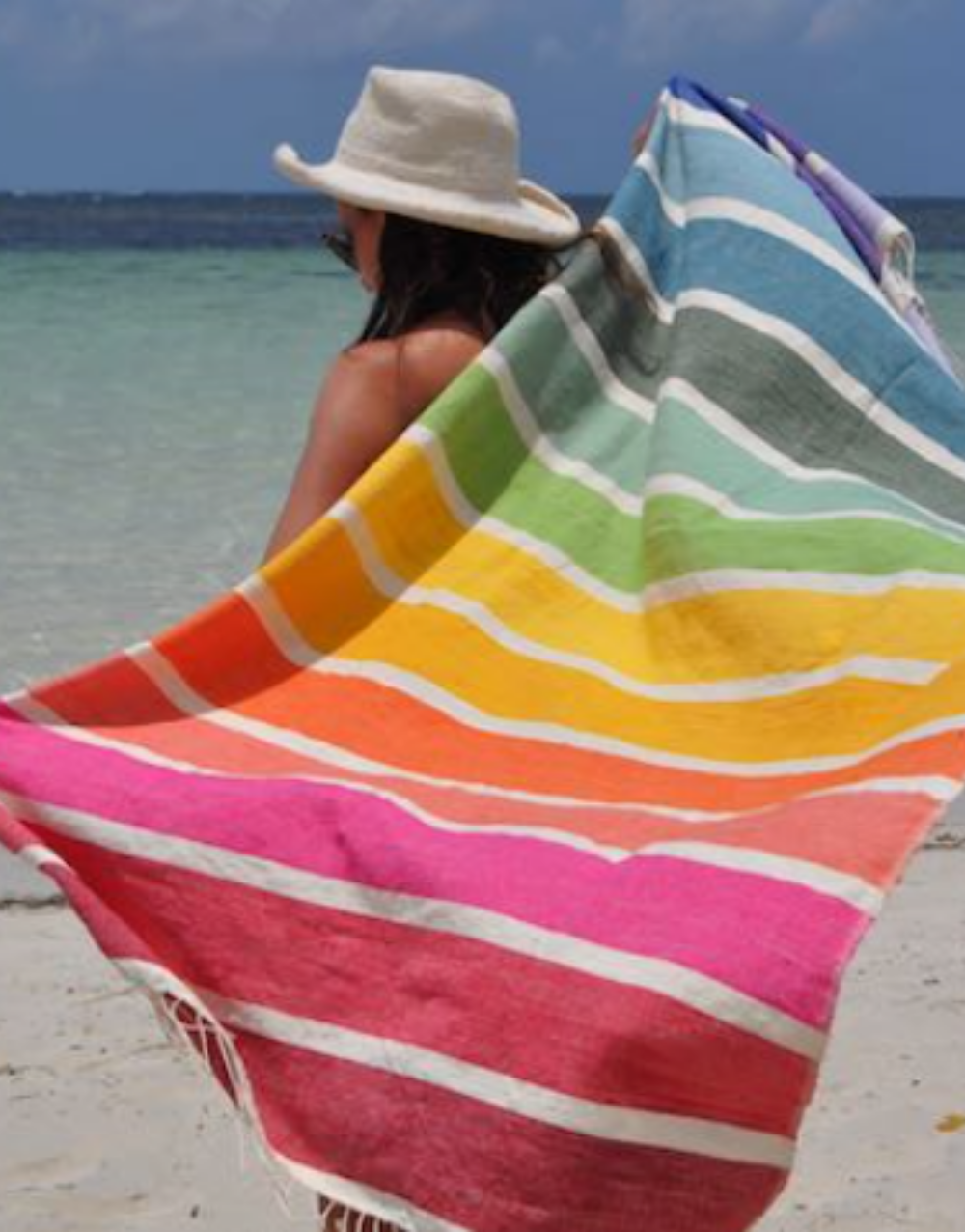 handwoven-kalam-beach towel-rainbow-handmade