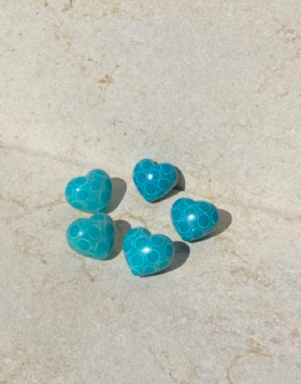 Kisii Heart - Turquoise - Small