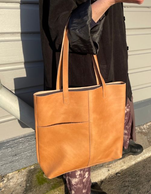 Addis Leather Bag & Telba Shawl (Bronze) Bundle