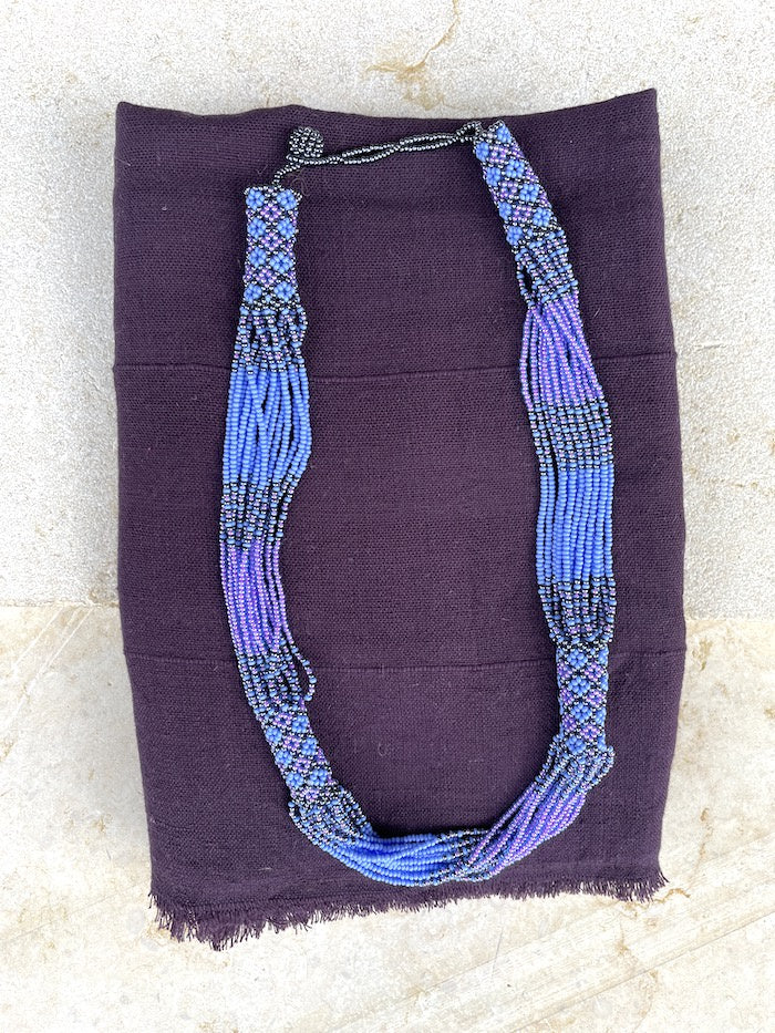 Maraki Shawl (Plum) & Zanele Necklace (Purple) Bundle