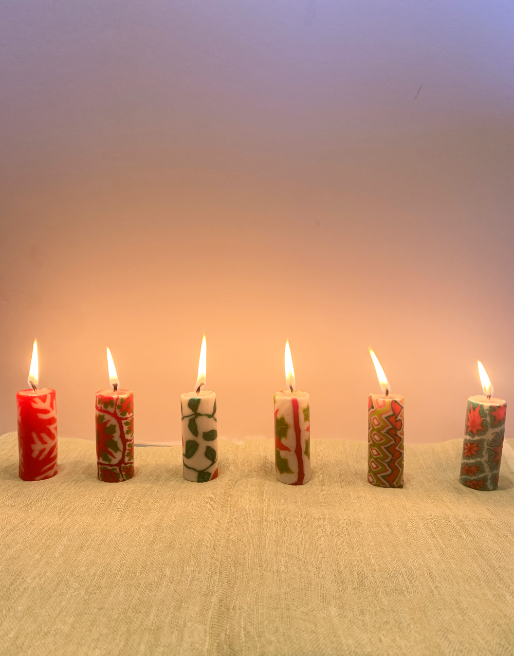 Christmas Candles - Set of 6
