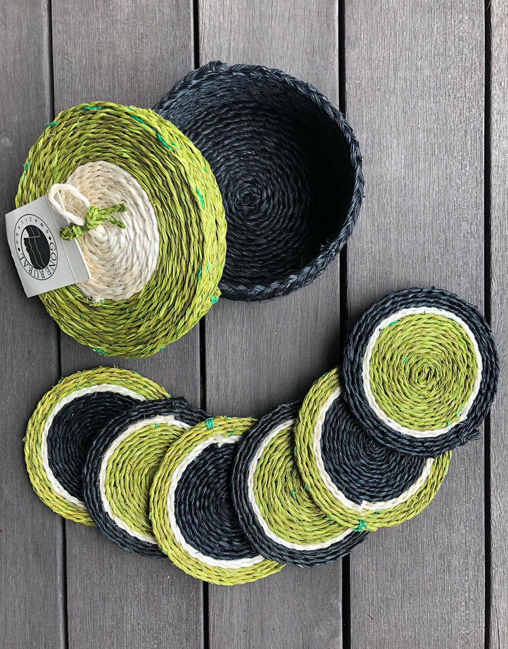 Coasters Gift Box of 6 - Lime