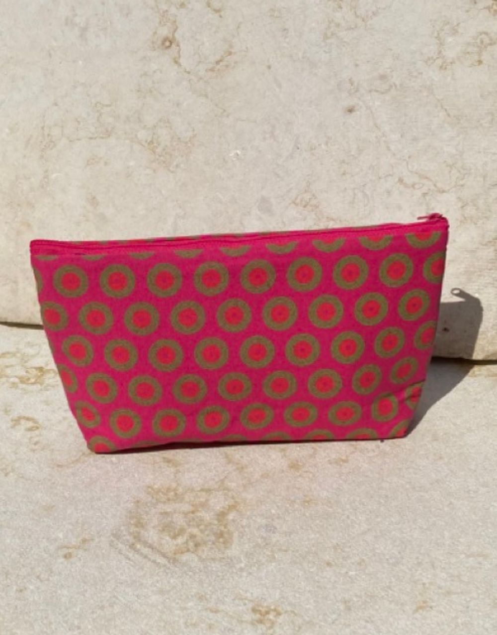 Shweshwe Zip Purse - Magenta