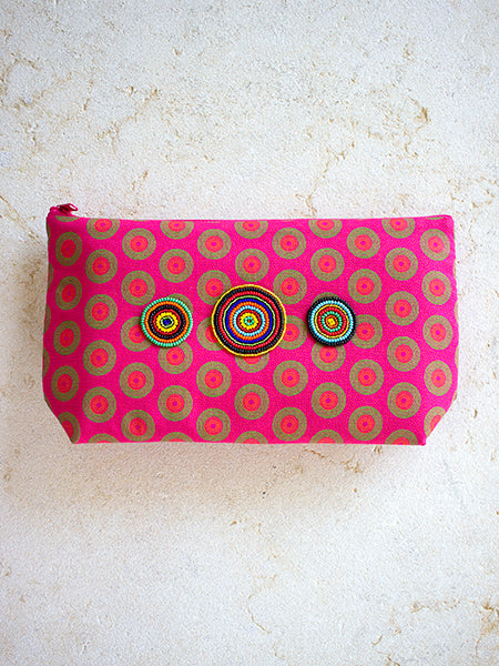    Shweshwe_Toiletries_Purse_-_Magenta_Pink_South_Africa